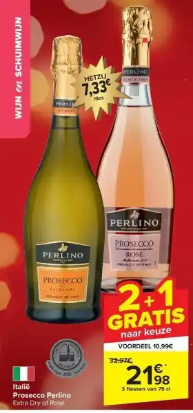 Carrefour Italië prosecco perlino aanbieding