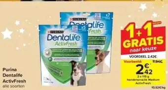 Carrefour Purina dentalife activfresh aanbieding