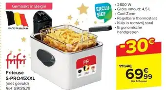 Carrefour Friteuse s-pro45xxl aanbieding
