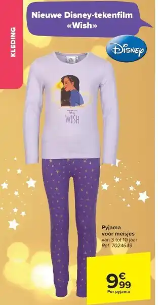 Carrefour Pyjama voor meisjes aanbieding