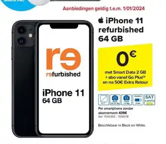 Carrefour Iphone 11 refurbished 64 gb aanbieding