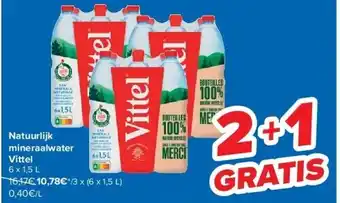 Carrefour Natuurlijk mineraalwater vittel aanbieding