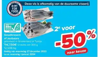 Carrefour Goudbrasem of zeebaars aanbieding