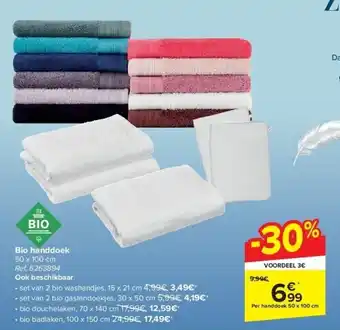 Carrefour Bio handdoek aanbieding