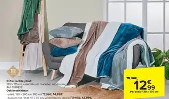 Carrefour Extra zachte plaid aanbieding