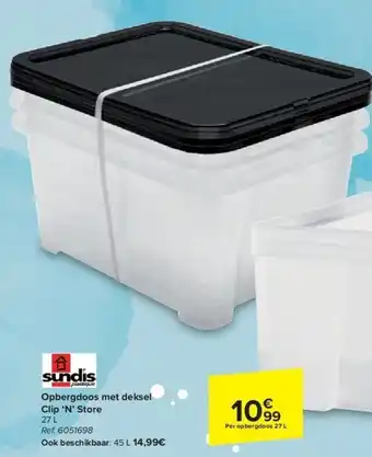 Carrefour Opbergdoos met deksel clip ‘n’ store aanbieding