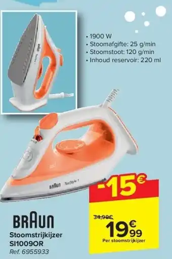 Carrefour Stoomstrijkijzer si1009or aanbieding