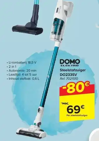 Carrefour Steelstofzuiger do233sv aanbieding