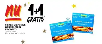 Jumbo Fisker diepvries garnalen in filodeeg aanbieding