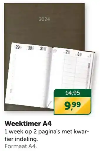 Boekenvoordeel Weektimer A4 aanbieding