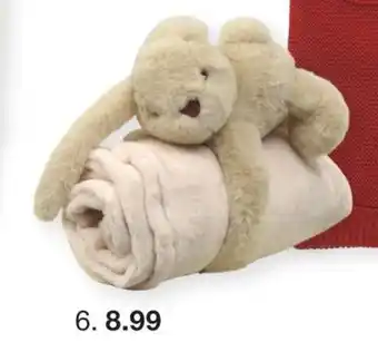Zeeman Plaid met knuffel Knuffel: 25 cm. Plaid: 100 x 75 cm. aanbieding