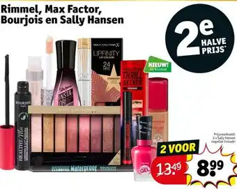 Kruidvat Rimmel, max factor, bourjois en sally hansen aanbieding