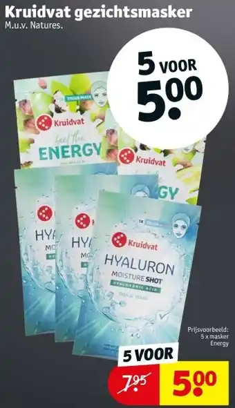 Kruidvat Kruidvat gezichtsmasker aanbieding