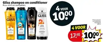 Kruidvat Gliss shampoo en conditioner aanbieding