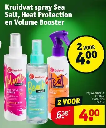 Kruidvat Kruidvat spray sea salt, heat protection en volume booster aanbieding