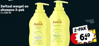 Kruidvat Zwitsal wasgel en shampoo 2-pak aanbieding