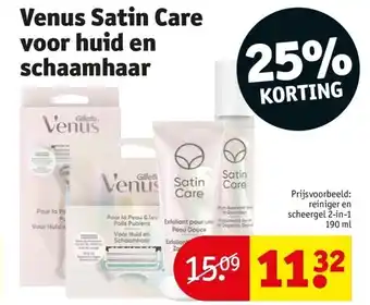 Kruidvat Venus satin care voor huid en schaamhaar aanbieding