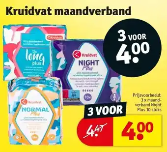 Kruidvat Kruidvat maandverband aanbieding