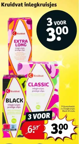 Kruidvat Kruidvat inlegkruisjes aanbieding