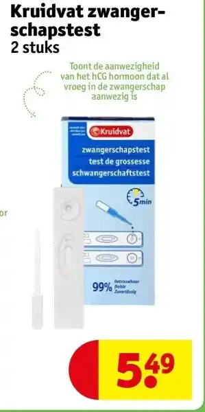 Kruidvat Kruidvat zwangerschapstest aanbieding