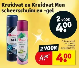 Kruidvat Kruidvat en kruidvat men scheerschuim en -gel aanbieding