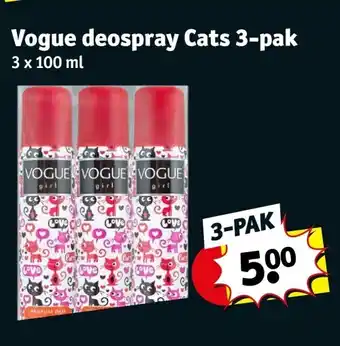 Kruidvat Vogue deospray cats 3-pak aanbieding