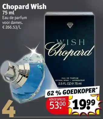 Kruidvat Chopard wish aanbieding
