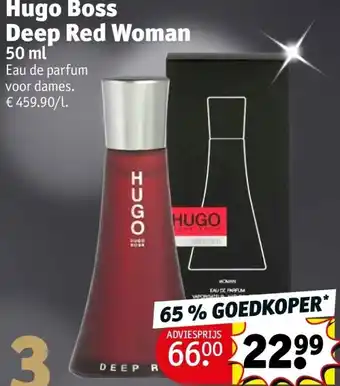 Kruidvat Hugo boss deep red woman aanbieding