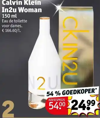 Kruidvat Calvin klein in2u woman aanbieding