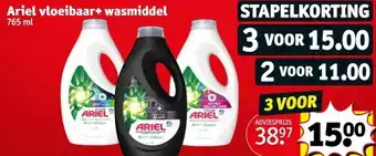 Kruidvat Ariel vloeibaar+ wasmiddel aanbieding