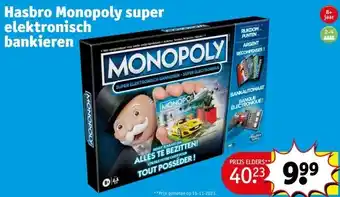Kruidvat Hasbro monopoly super elektronisch bankieren aanbieding
