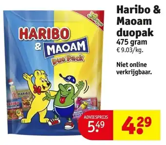 Kruidvat Haribo & maoam duopak aanbieding