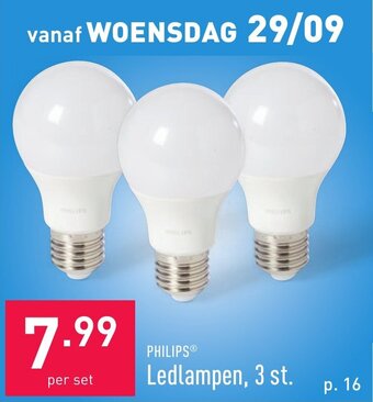 ALDI Philips Ledlampen, 3 st. aanbieding