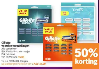 Albert Heijn Gillette voordeelverpakkingen aanbieding