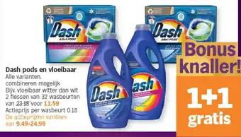 Albert Heijn Dash pods en vloeibaar aanbieding