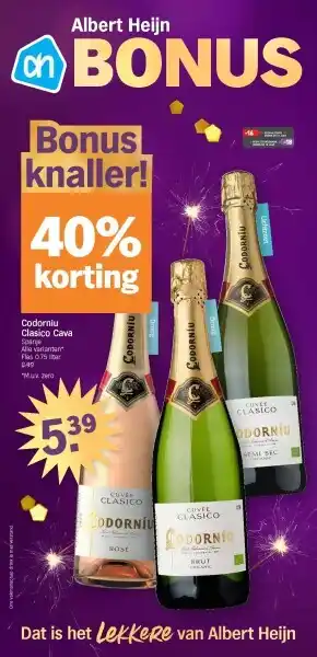 Albert Heijn Codorníu clasico cava aanbieding
