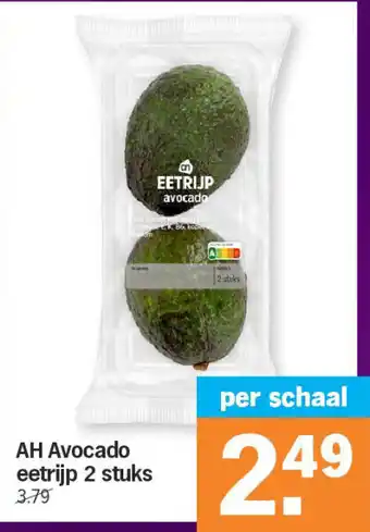 Albert Heijn Ah avocado eetrijp 2 stuks aanbieding