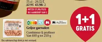 Delhaize Grijze garnalen aanbieding