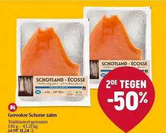 Delhaize Gerookte schotse zalm aanbieding