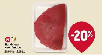 Delhaize Rundvlees voor fondue aanbieding