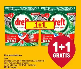 Delhaize Vaatwastabletten aanbieding