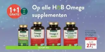 Holland & Barrett Cod liver oil 120 softgels aanbieding