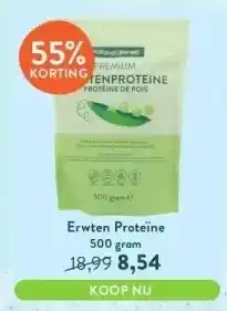 Holland & Barrett Erwten proteine 500 gram aanbieding