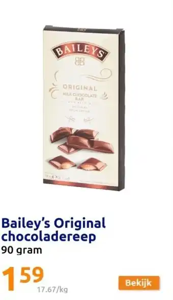 Action Bailey’s original chocoladereep aanbieding
