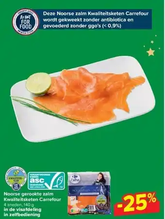 Carrefour Noorse gerookte zalm kwaliteitsketen carrefour aanbieding