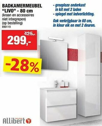 Hubo Badkamermeubel livo aanbieding