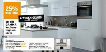Gamma keukens standaardopstelling ingo met greep