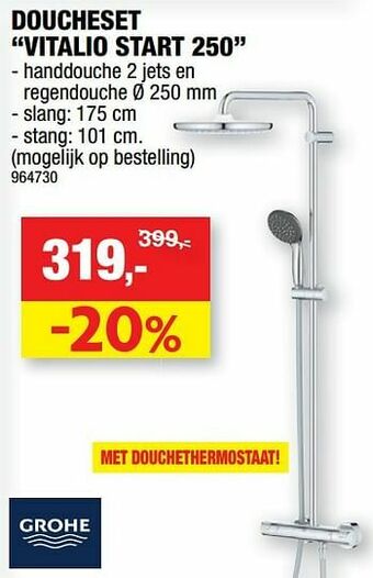 Hubo Doucheset vitalio start 250 aanbieding