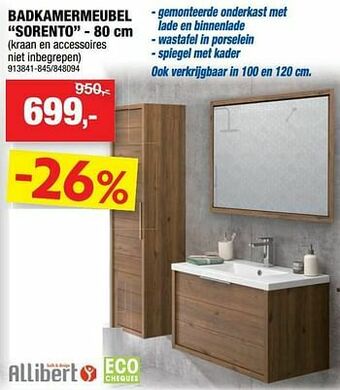Hubo Badkamermeubel sorento aanbieding