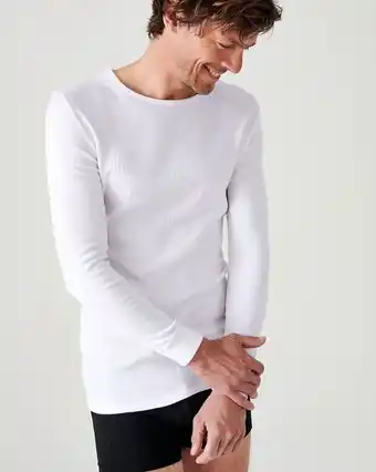 Damart T-shirt manches longues côtes molletonnées thermolactyl aanbieding